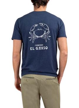 T-shirt Le Ganso Crabe bleu pour homme