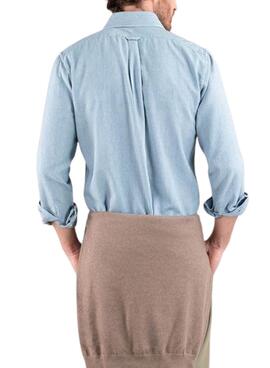 Chemise El Ganso Denim à rayures bleues pour homme