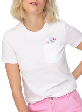 Maillot blanc pour femme Only Polly
