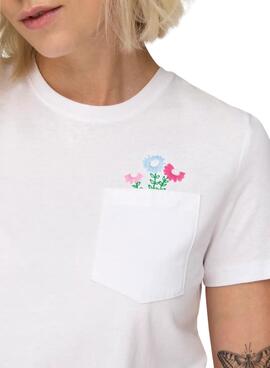 Maillot blanc pour femme Only Polly