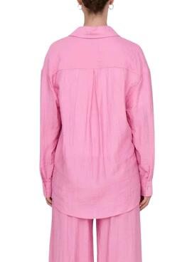 Chemise Only Tania rose pour femme
