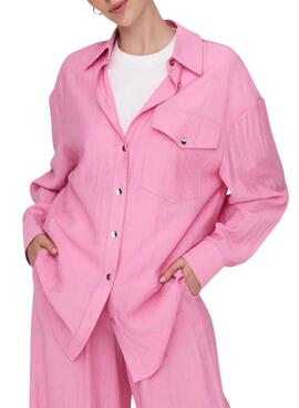 Chemise Only Tania rose pour femme
