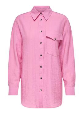 Chemise Only Tania rose pour femme