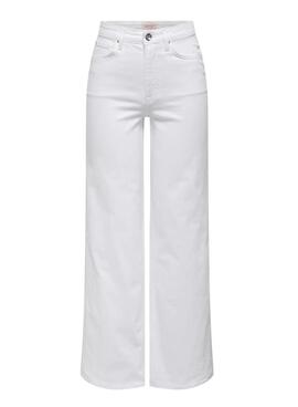 Pantalon en jean blanc Only Madison pour femme