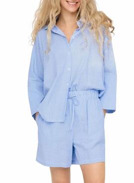 Chemise Only Augusta bleue pour femme