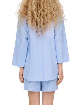 Chemise Only Augusta bleue pour femme