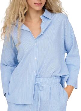 Chemise Only Augusta bleue pour femme