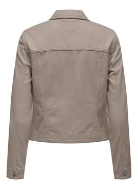 Veste en jean Only Tia taupe pour femme