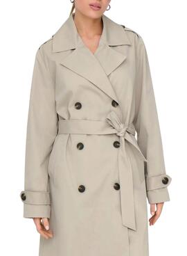 Trench-coat Only Leja beige pour femme