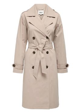 Trench-coat Only Leja beige pour femme