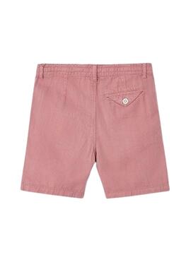 Bermuda Mayoral en lino lavado rosa para niño