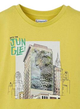 T-shirt Mayoral Lenticular jaune pour garçon