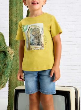 T-shirt Mayoral Lenticular jaune pour garçon