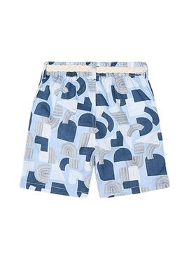 Bermuda Mayoral à motif géométrique bleu pour enfant.