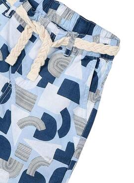 Bermuda Mayoral à motif géométrique bleu pour enfant.