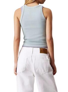 Débardeur Calvin Klein Jeans Monologue bleu pour femme