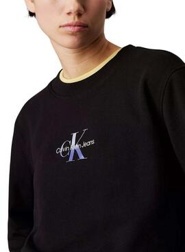 Sweat à capuche Calvin Klein Jeans Gradient noir pour femme