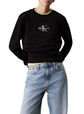 Sweat à capuche Calvin Klein Jeans Gradient noir pour femme