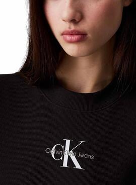 Robe Calvin Klein Jeans Monologue noire pour femme