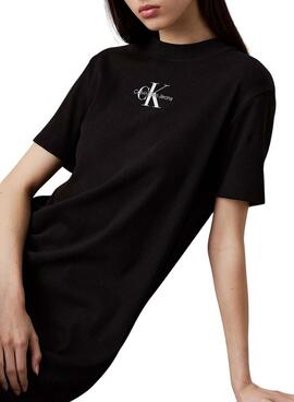 Robe Calvin Klein Jeans Monologue noire pour femme