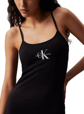 Robe Calvin Klein Jeans Strappy noire pour femme