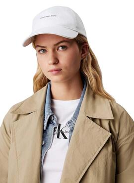 Casquette Calvin Klein Jeans imprimée blanche pour femme
