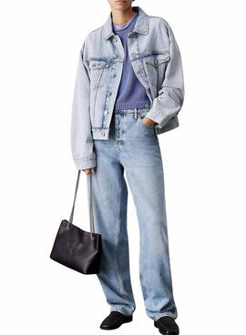Sac à main Calvin Klein Jeans Chain noir pour femme