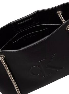 Sac à main Calvin Klein Jeans Chain noir pour femme