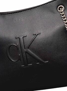 Sac à main Calvin Klein Jeans Chain noir pour femme
