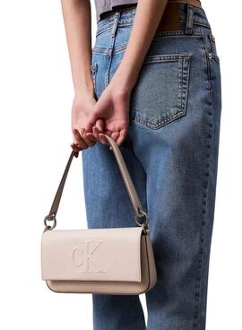 Sac Calvin Klein Jeans Sculpted Flag blanc pour femme