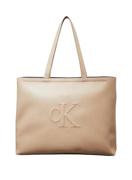 Sac à main Calvin Klein Jeans Tote beige pour femme