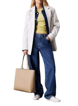 Sac à main Calvin Klein Jeans Tote beige pour femme