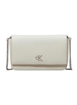 Sac Calvin Klein Jeans Minimal monogramme blanc pour femme