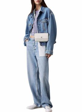 Sac Calvin Klein Jeans Minimal monogramme blanc pour femme