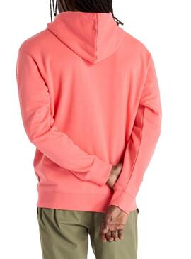 Sweat à capuche New Balance avec logo corail pour homme