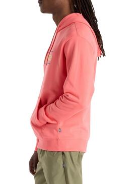 Sweat à capuche New Balance avec logo corail pour homme