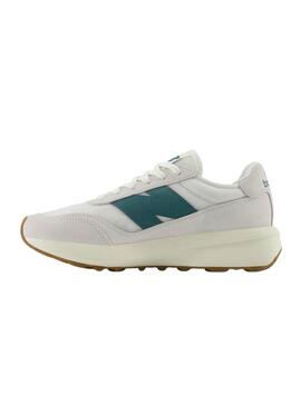 Chaussures New Balance 370 CC blanches et vertes pour hommes et femmes.