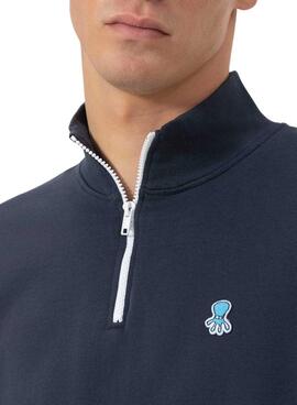 Sweatshirt El Pulpo col rond Perkins logo brodé marine pour homme