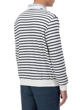 Sweatshirt El Pulpo imprimé snorkel à rayures pour homme