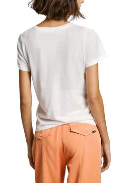 T-shirt Pepe Jeans Victoria blanc pour femme