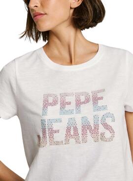 T-shirt Pepe Jeans Victoria blanc pour femme