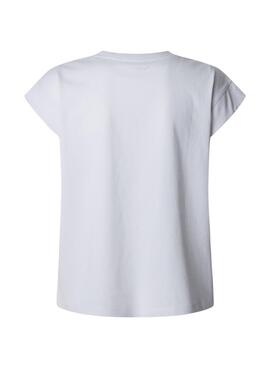 T-shirt Pepe Jeans Valma blanc pour femme
