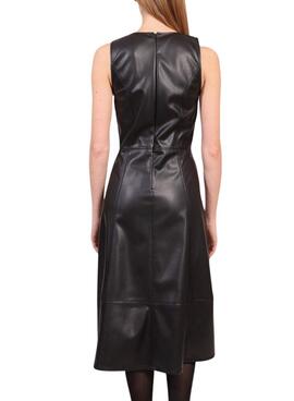 Robe Naf Naf en simili-cuir noir pour femme