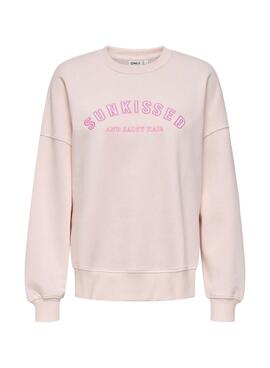 Sweatshirt Only lilas rose pour femme