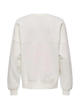 Sweatshirt blanc Only Lilla pour femme