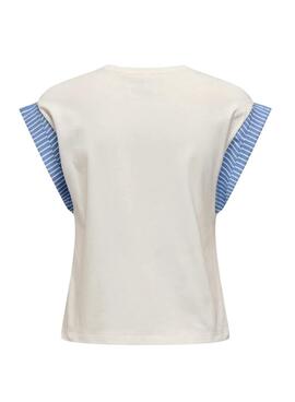 Maillot Only Dawn blanc et bleu pour femme