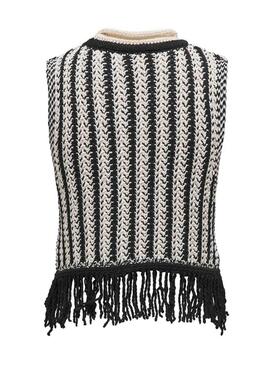 Haut Only Laina blanc et noir pour femme