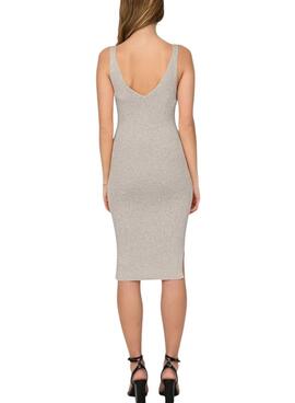 Robe Only Lina beige pour femme