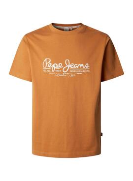 T-shirt Pepe Jeans Dumas orange pour homme