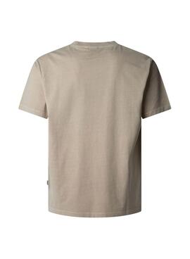 T-shirt Pepe Jeans Jacko beige pour homme